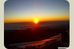 山頂の夜明け